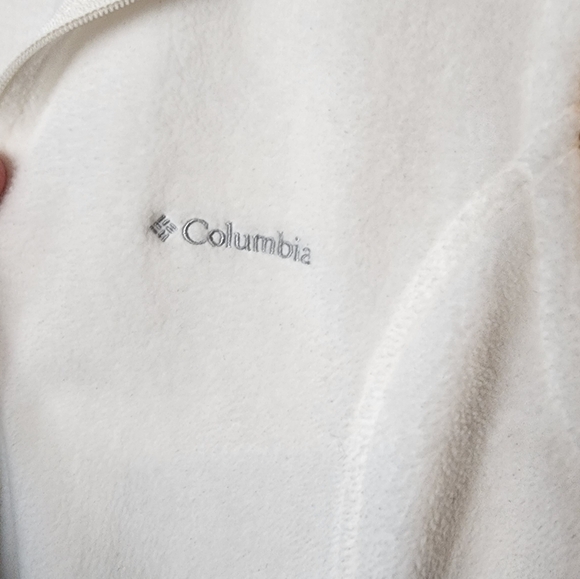 Columbia Fleece Full Zip Vest, White, Women's XL - Picture 3 of 6